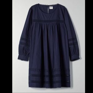 Aritzia Sunday Best Carmela Dress in Navy